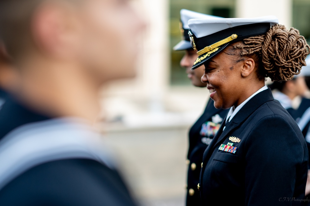 On  13OCT2023, US NMRTC Sigonella conducted its Command's annual Dress Blue Inspection.
