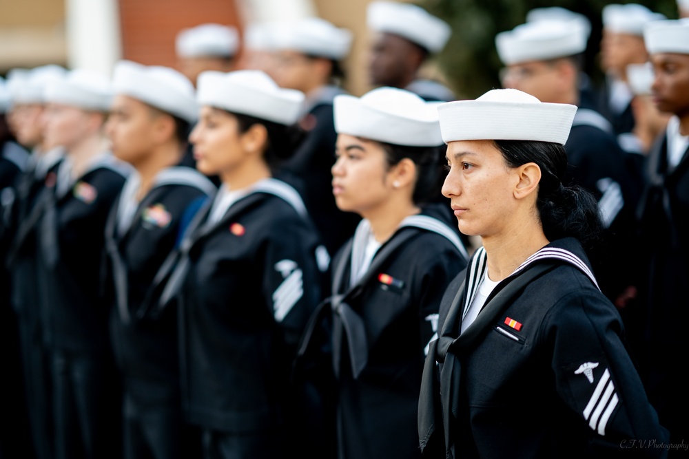 On  13OCT2023, US NMRTC Sigonella conducted its Command's annual Dress Blue Inspection.