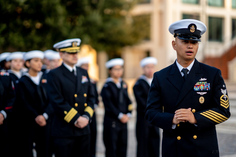 On  13OCT2023, US NMRTC Sigonella conducted its Command's annual Dress Blue Inspection.