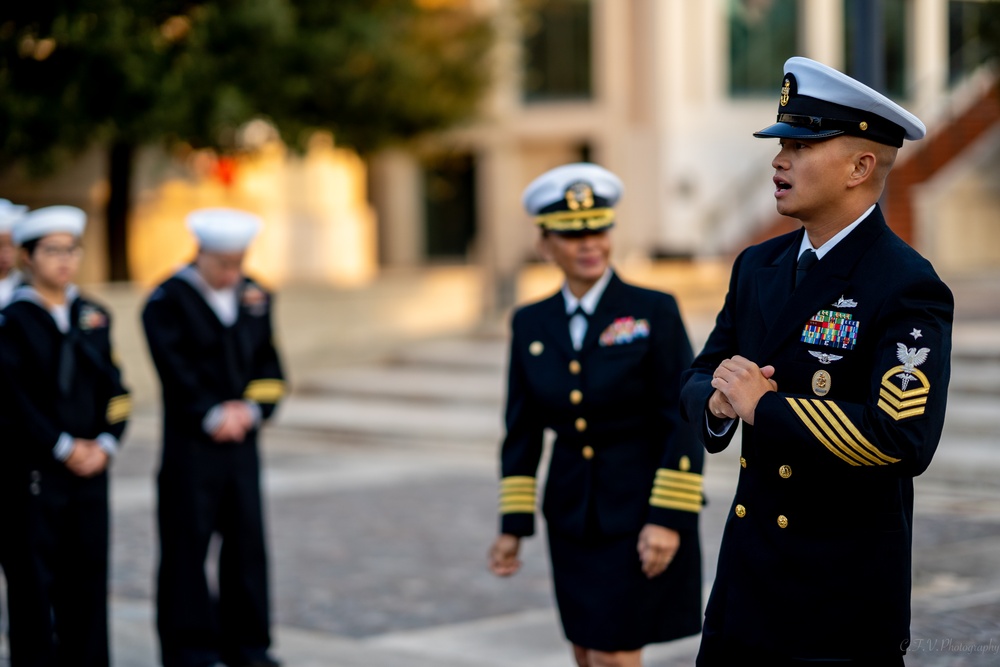 On  13OCT2023, US NMRTC Sigonella conducted its Command's annual Dress Blue Inspection.