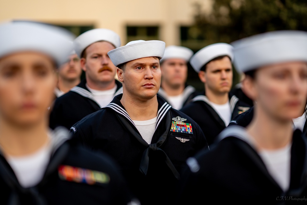 On  13OCT2023, US NMRTC Sigonella conducted its Command's annual Dress Blue Inspection.