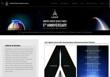 U.S. Space Force 5th Anniversary Webpage
