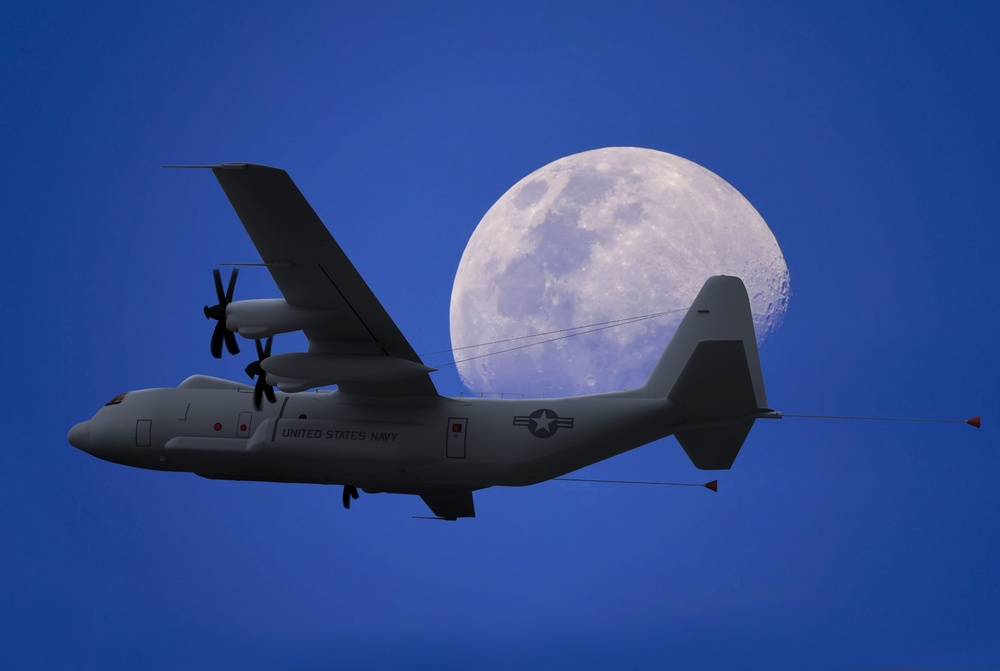 Rendering of the U.S. Navy's future E-130J aircraft