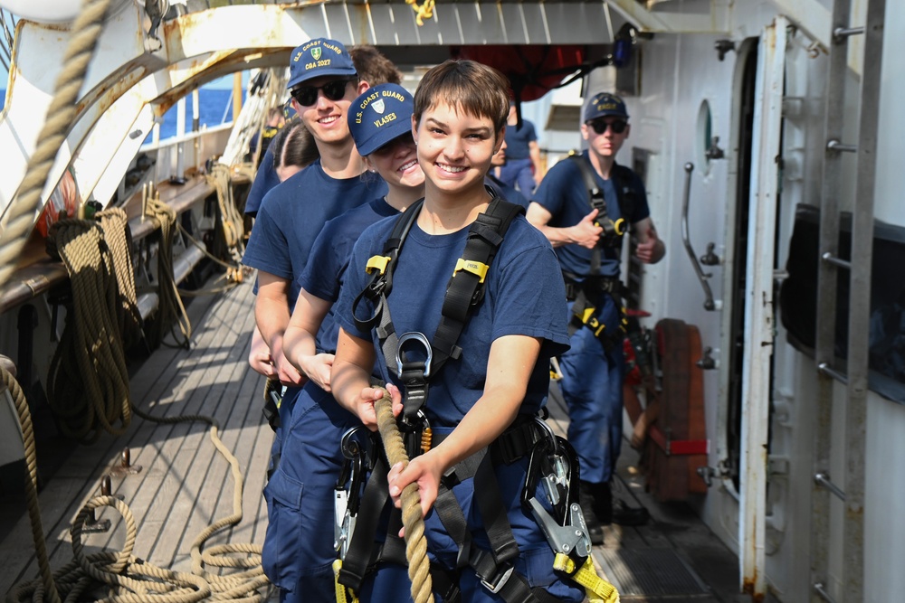 Coast Guard Cutter Eagle conducts sailing stations