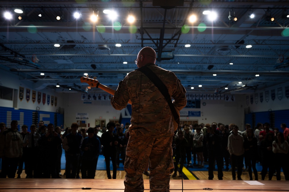 U.S. Air Force Band of Flight tours Ohio high schools, supports recruiting