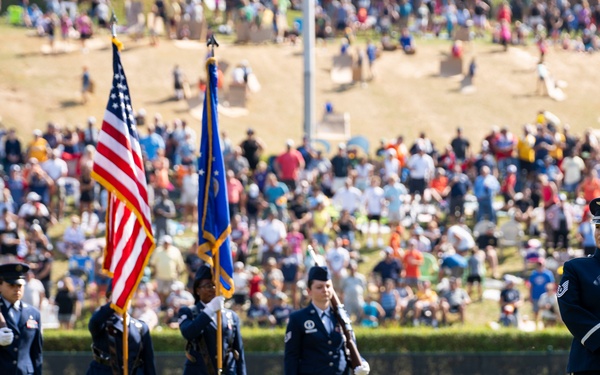 U.S. Air Force female color guard supports Little League World Series US Championship Game