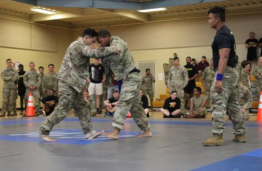 Chemical Corps Soldier hones warrior skills through Combatives training on Fort Stewart