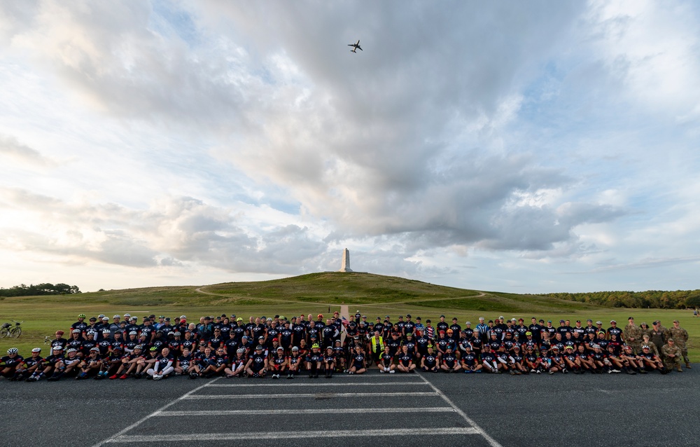 Air Force Cycling Team rides Memorial to Memorial Ride in support of Air Force Wounded Warrior Program