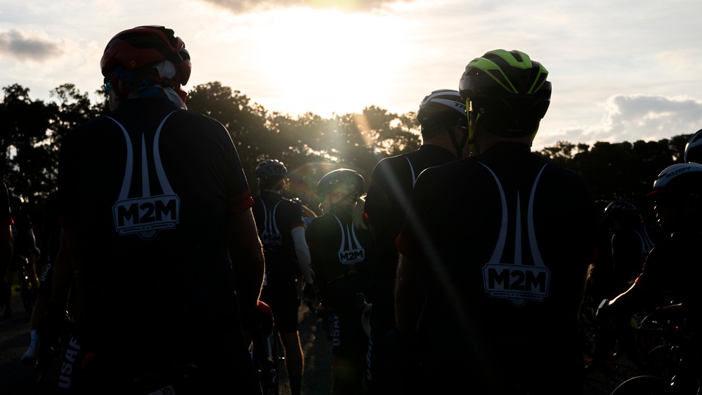 Air Force Cycling Team rides Memorial to Memorial Ride in support of Air Force Wounded Warrior Program