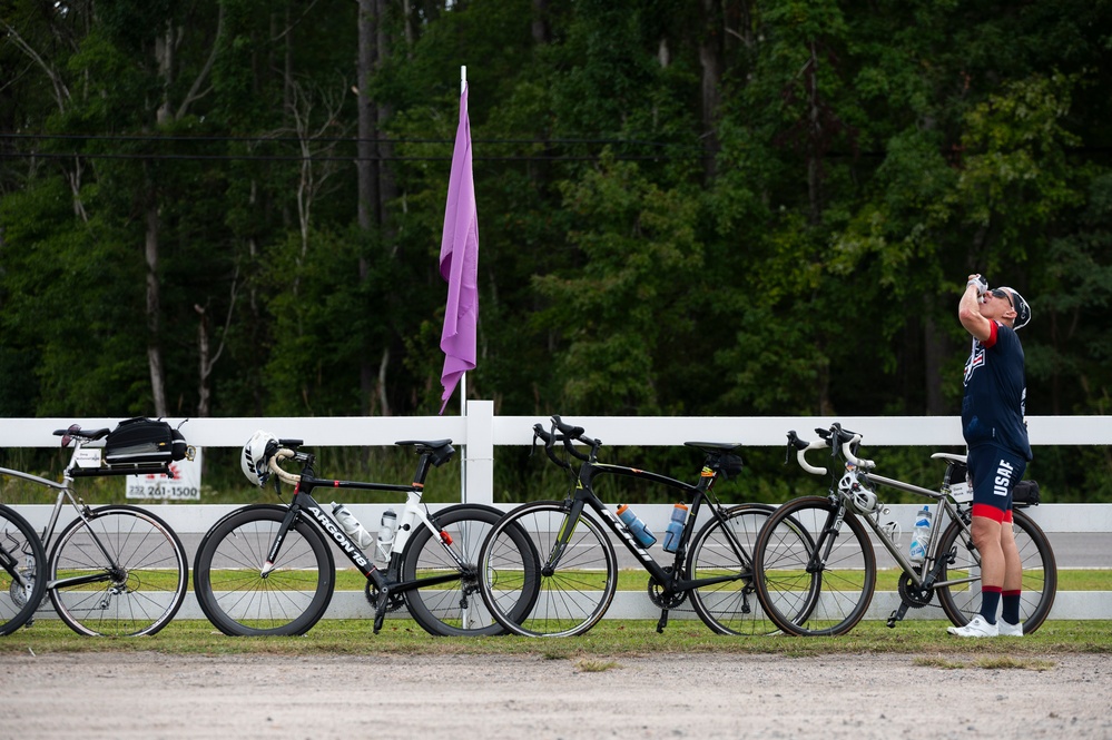 Air Force Cycling Team rides Memorial to Memorial Ride in support of Air Force Wounded Warrior Program