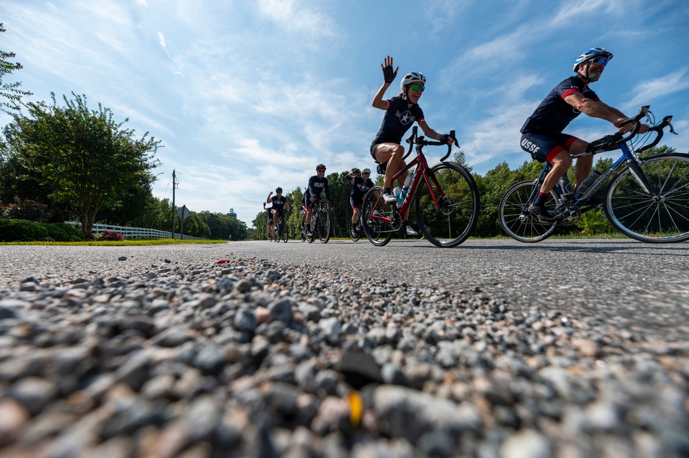 Air Force Cycling Team rides Memorial to Memorial Ride in support of Air Force Wounded Warrior Program