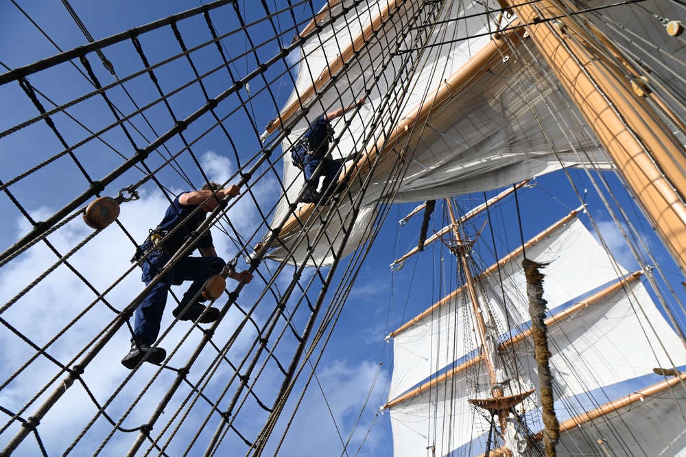 Coast Guard Cutter Eagle conducts sailing stations