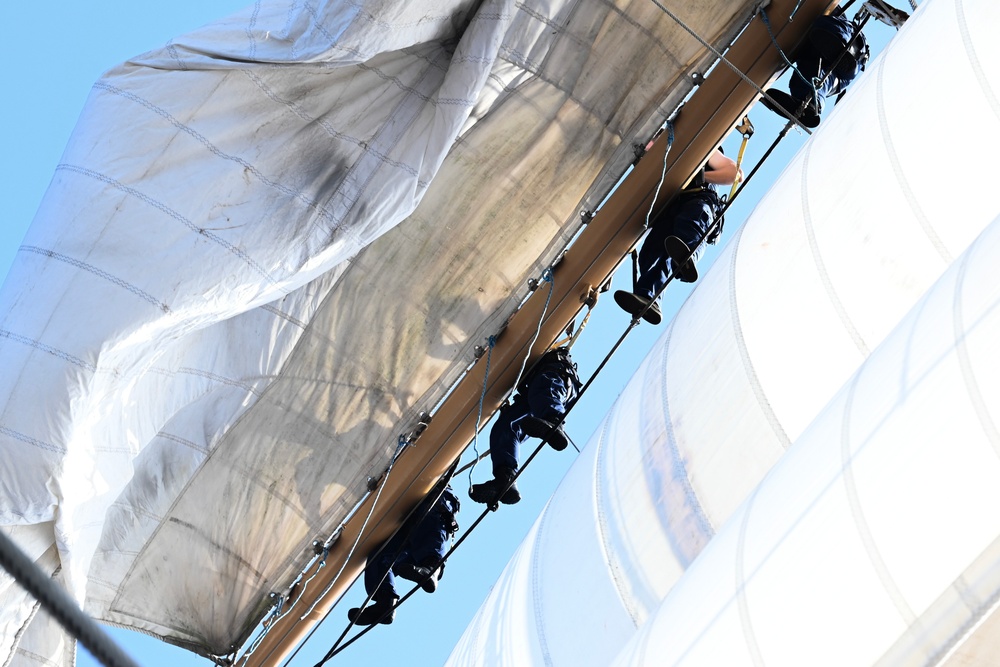 Coast Guard Cutter Eagle conducts sailing stations