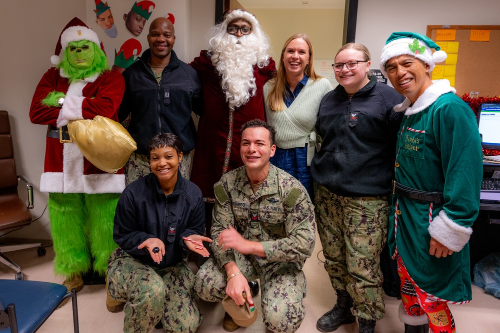 On 11DEC2024 NMRTC Sigonella/US Naval Hospital Sigonella Triad spread Holiday Cheer throughout the command.