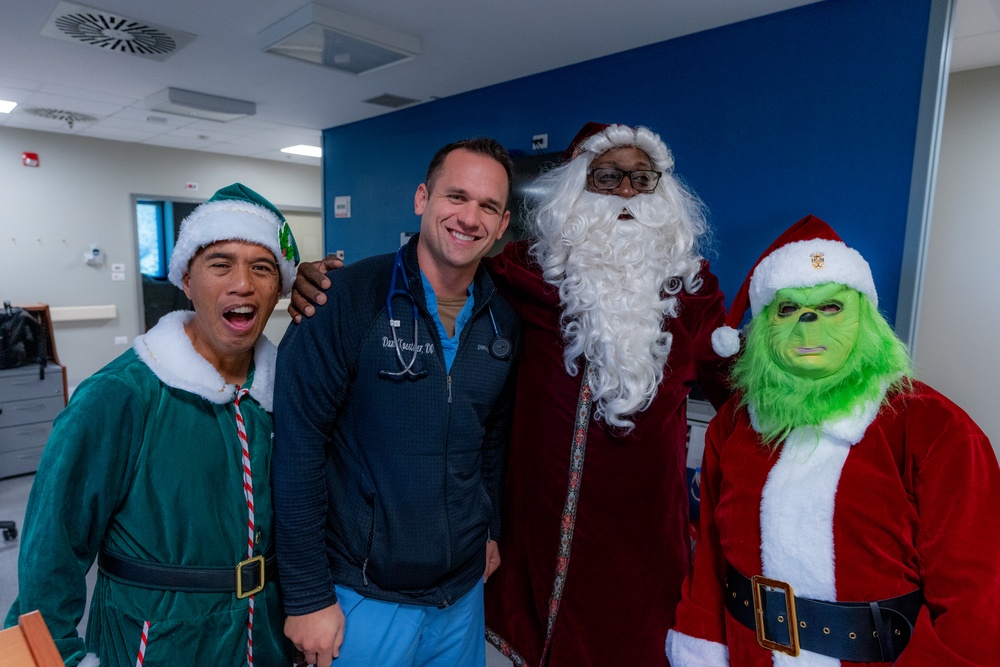 On 11DEC2024 NMRTC Sigonella/US Naval Hospital Sigonella Triad spread Holiday Cheer throughout the command.