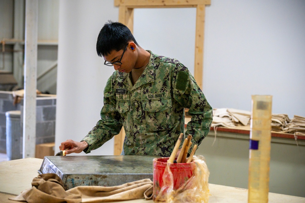 Company B, 169th Engineer Battalion conduct soil materials testing and compaction characteristics training