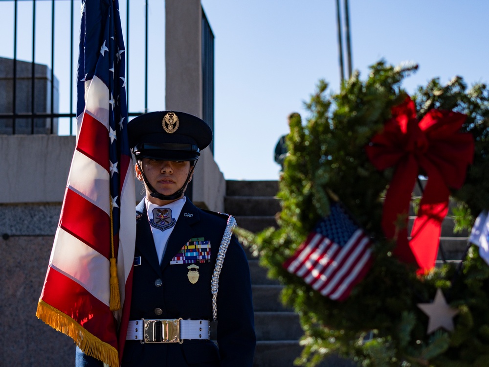 CAP presents the colors at Wreaths Across America