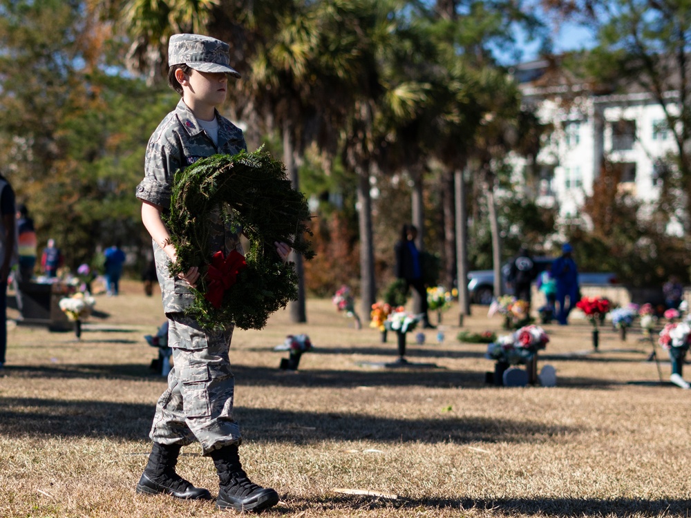 CAP presents the colors at Wreaths Across America