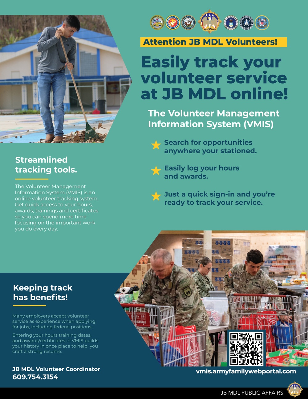 Volunteer Management Information System at JBMDL