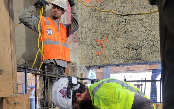 Crews work on seismic upgrades at San Francisco VA Medical Center