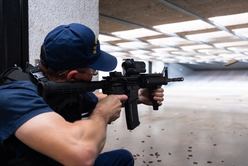 Coast Guard Members Attend Firearms Training at Station Sandy Hook