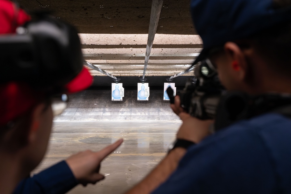 Coast Guard Members Attend Firearms Training at Station Sandy Hook