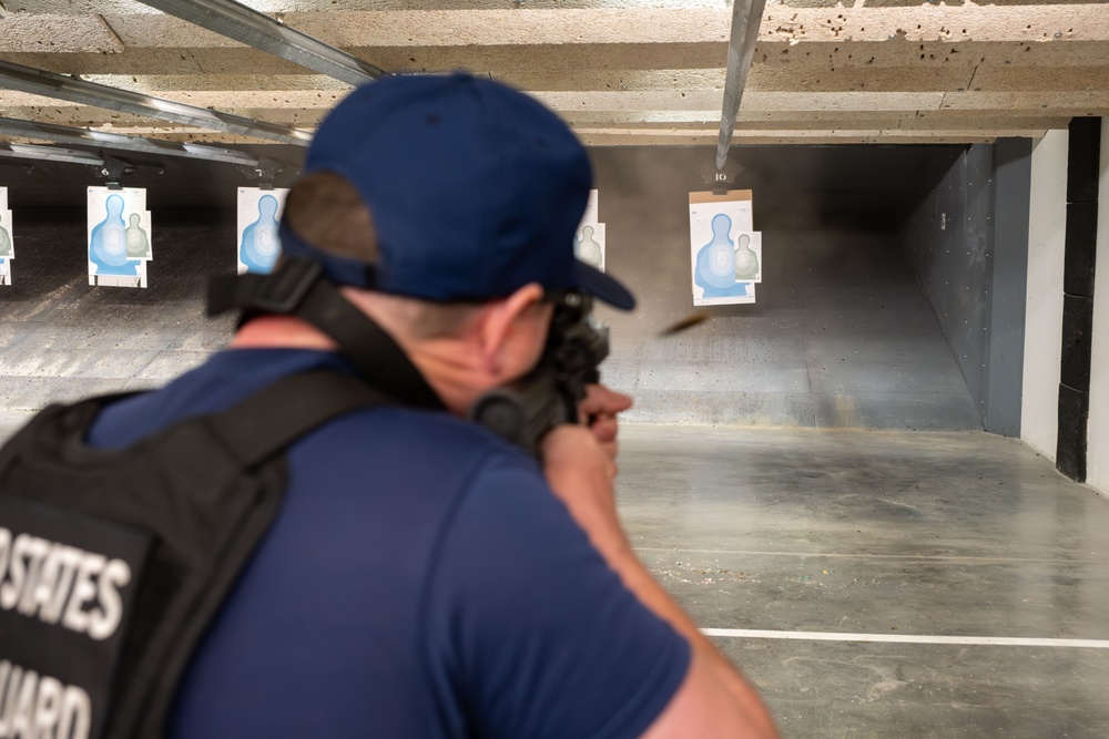 Coast Guard Members Attend Firearms Training at Station Sandy Hook