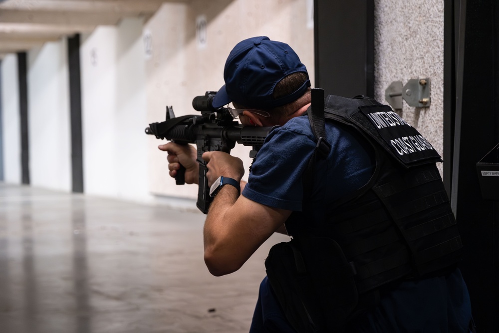 Coast Guard Members Attend Firearms Training at Station Sandy Hook