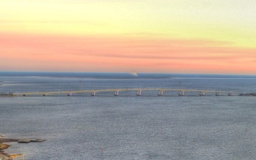 Sun rises over the Naval Surface Warfare Center Panama City Division