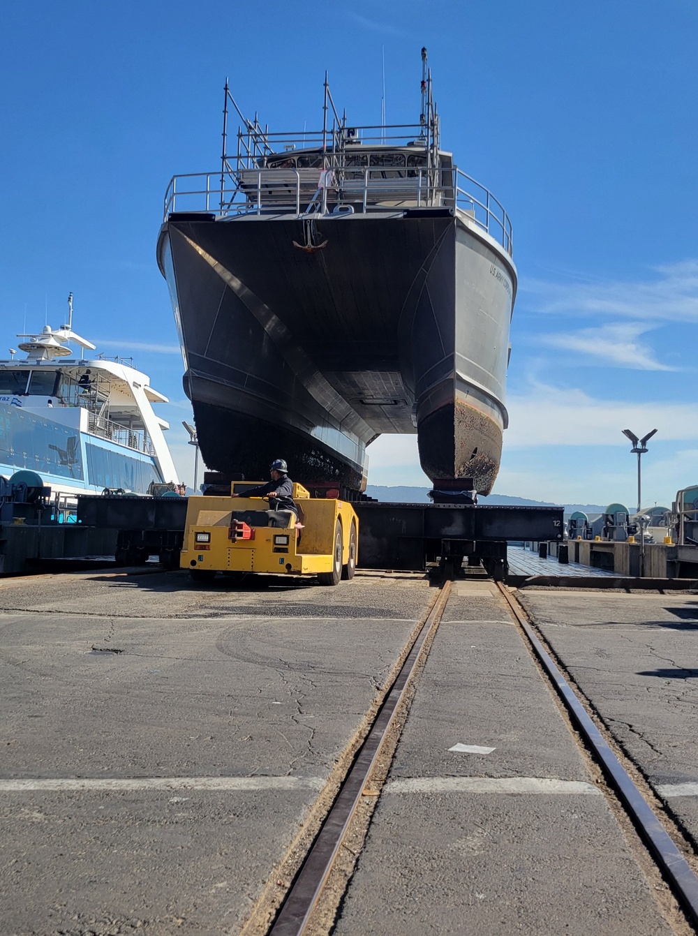 USACE vessel goes into drydock in Alameda