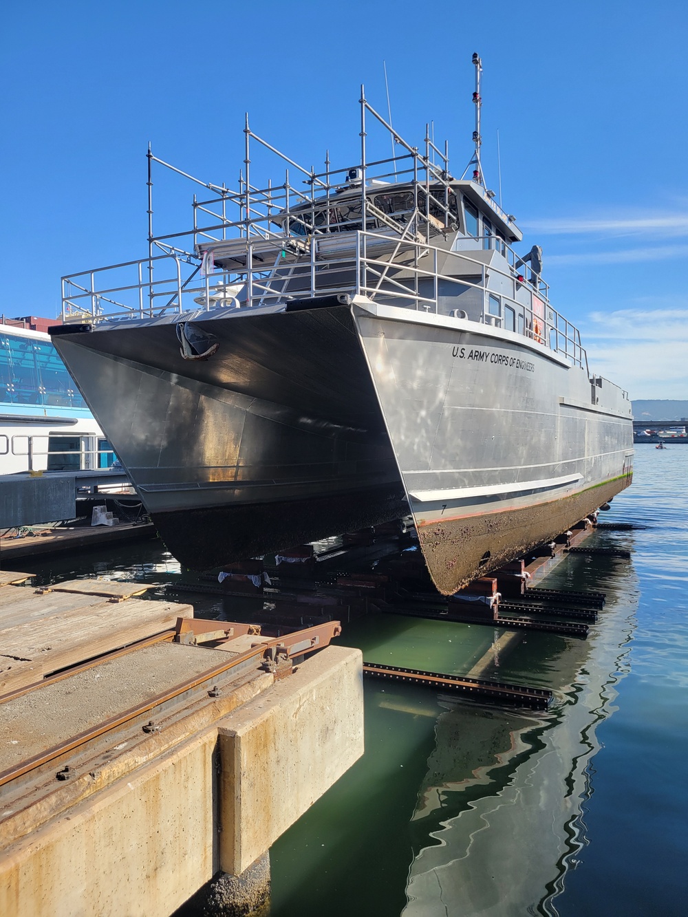 USACE vessel goes into drydock in Alameda