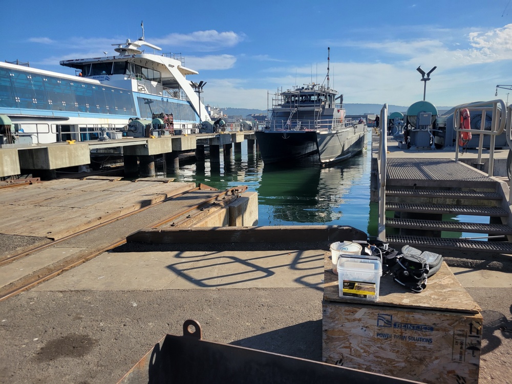 USACE vessel goes into drydock in Alameda