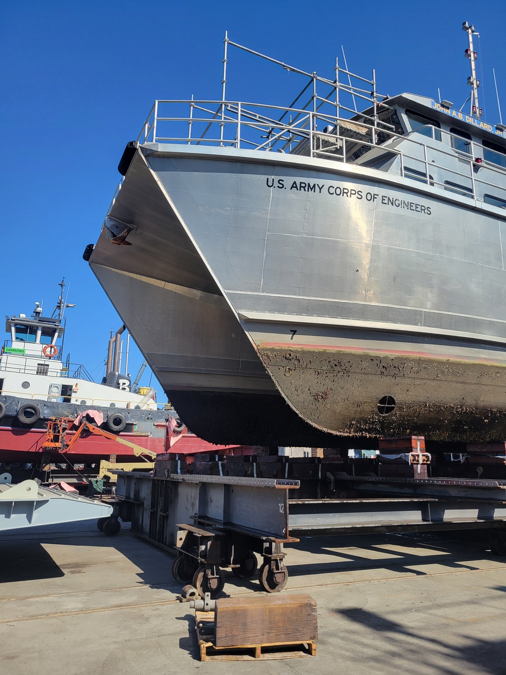 USACE vessel goes into drydock in Alameda