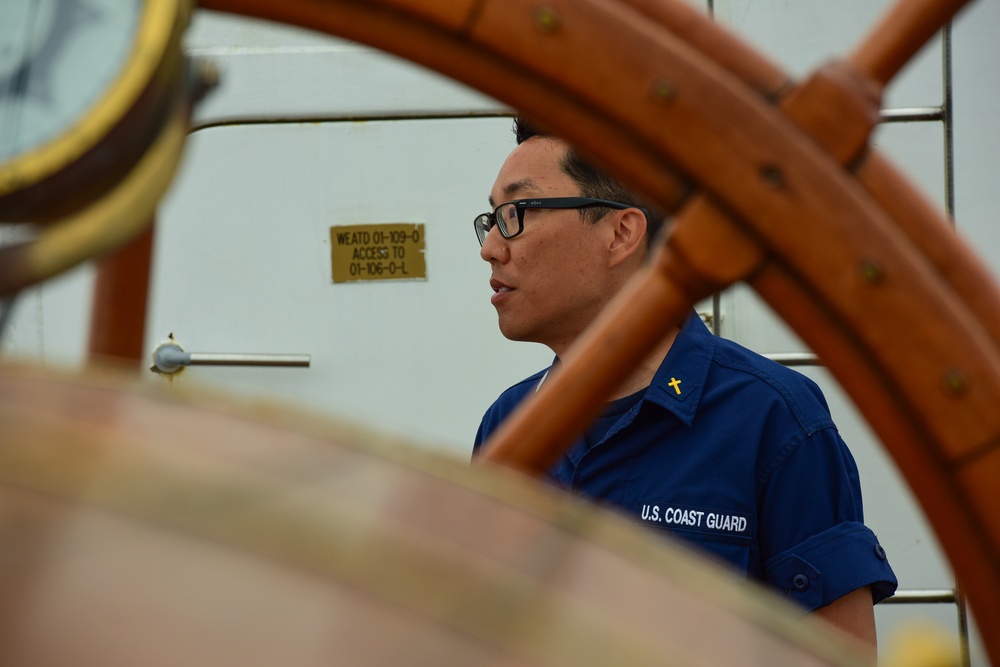 Coast Guard Chaplain supports at sea