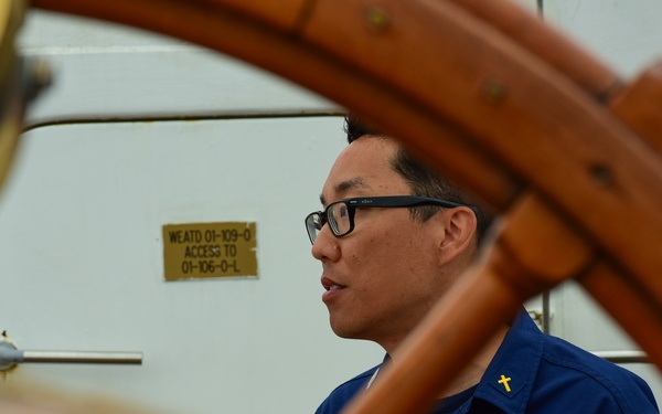 Coast Guard Chaplain supports at sea