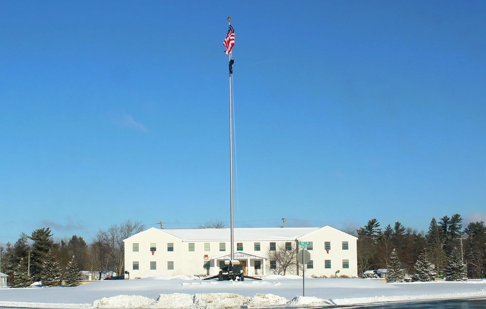 American Flag and Fort McCoy