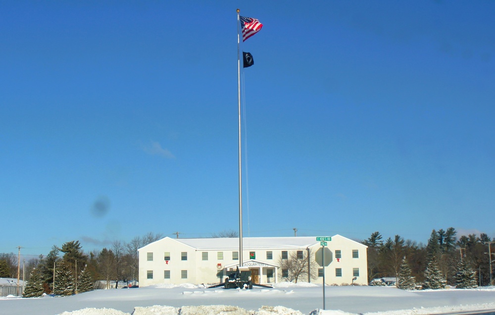 American Flag and Fort McCoy
