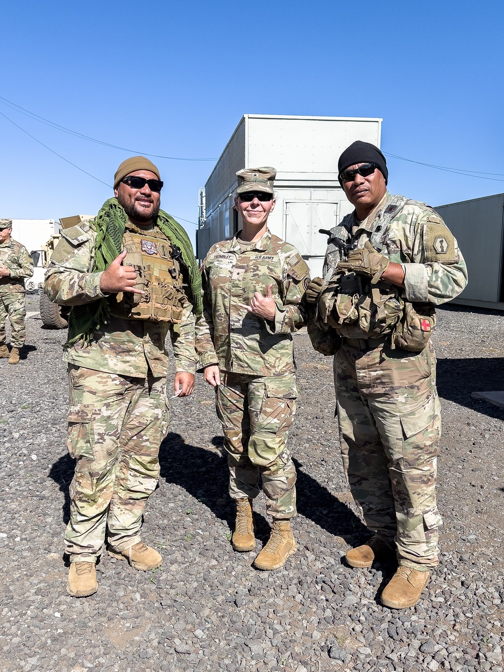 9th MSC Command Team visit Soldiers of the 100th BN 442nd IN REGT at JPMRC