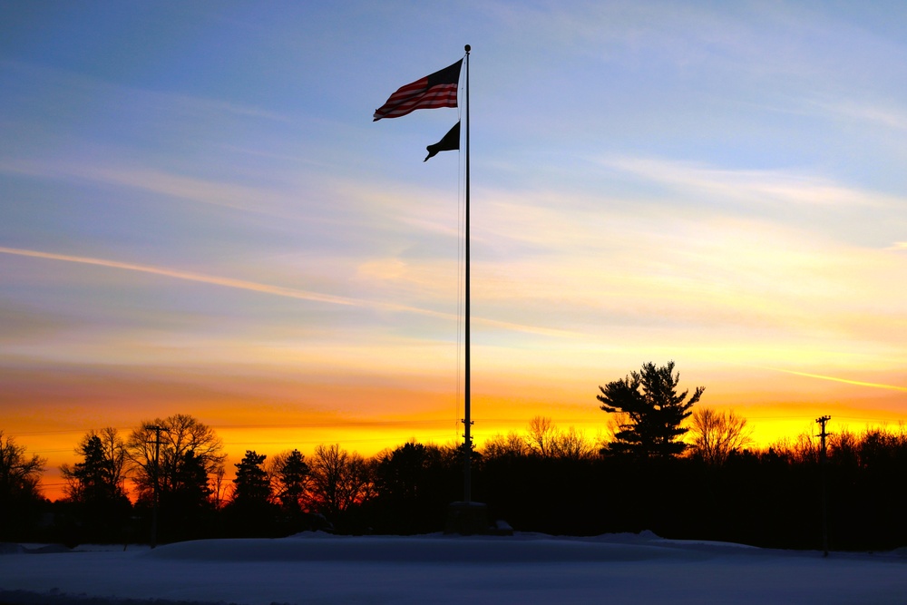 American Flag and Fort McCoy
