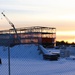 Barracks construction sunset at Fort McCoy