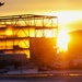 Barracks construction sunset at Fort McCoy