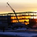 Barracks construction sunset at Fort McCoy