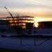 Barracks construction sunset at Fort McCoy