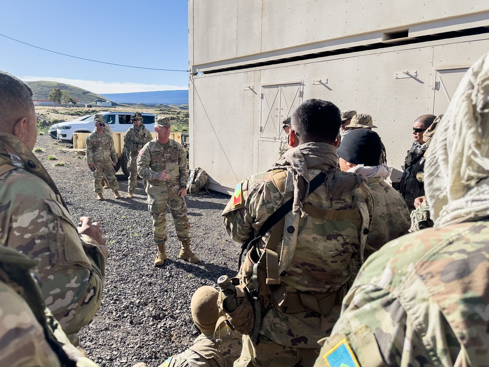 322nd Civil Affairs Brigade Command Team visit Soldiers of the 100th BN 442nd IN REGT at JPMRC