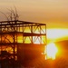 Barracks construction sunset at Fort McCoy