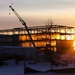 Barracks construction sunset at Fort McCoy