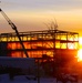 Barracks construction sunset at Fort McCoy