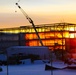 Barracks construction sunset at Fort McCoy