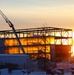 Barracks construction sunset at Fort McCoy