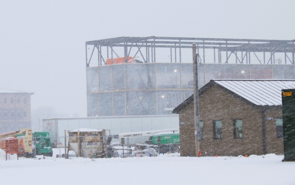 December 2024 construction operations for Fort McCoy East Barracks Project